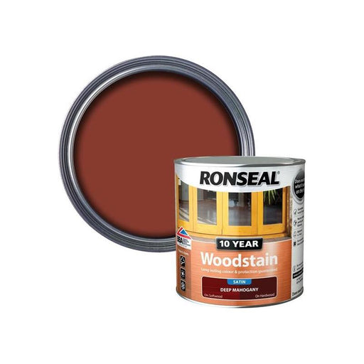 Ronseal 10 Year Woodstain Deep Mahogany 2.5 litre Ronseal - Town Tools
