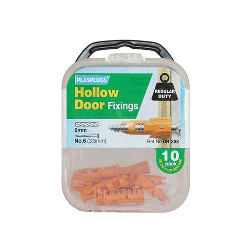 Plasplugs DR 308 Hollow Door Fixings (10) Plasplugs - Town Tools
