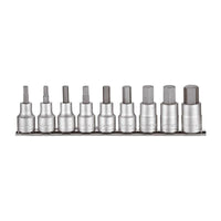 Teng Tools 1/2" Hex Bit Socket Clip Rail Set AF 9 Pieces