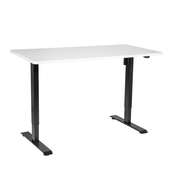 Dellonda Single Motor Adjustable-Height Electric Sit/Stand Desk - White Desktop