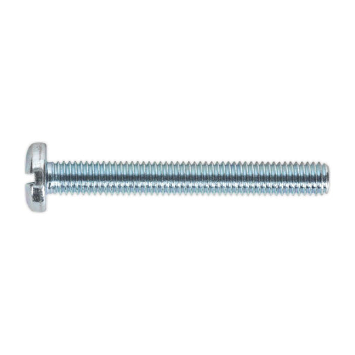 Sealey Machine Screw M5 x 50mm Pan Head Slot Zinc Pack of 50 MSS550 Sealey - Town Tools 