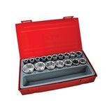 Teng Tools 1/2" Socket Set 6 pt TT1 17 Pieces