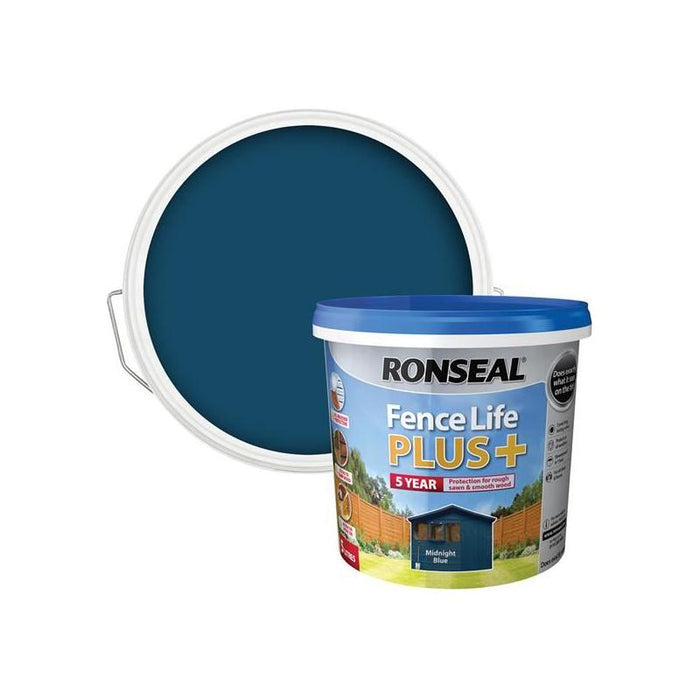 Ronseal Fence Life Plus+ Midnight Blue 5 litre Ronseal - Town Tools