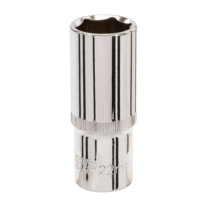 Silverline Deep Socket 1/2" Drive 6pt Metric 22mm Silverline - Town Tools 