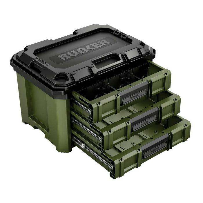 BUNKER Load-Up Stacking 3 Drawer Tool Box, 570mm - B600-3DTB