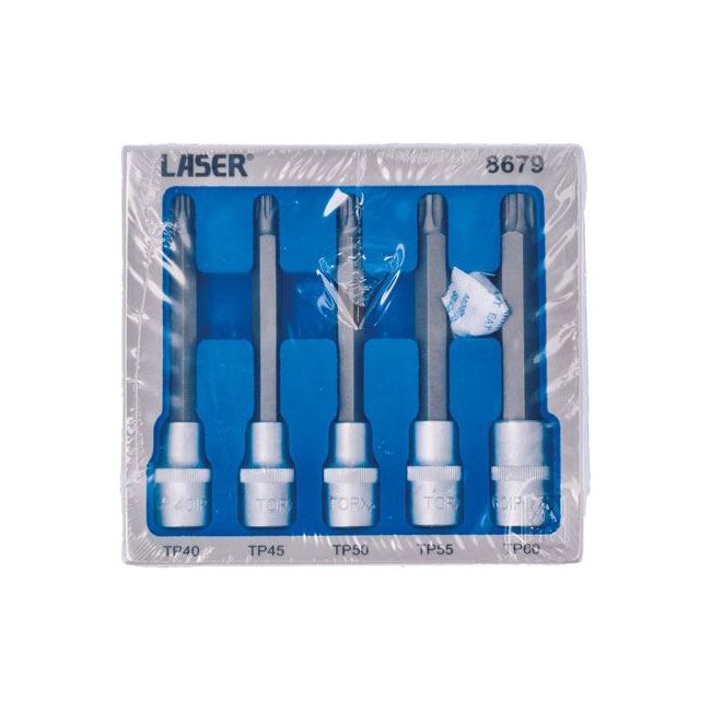 Laser Long Series Torx Plus Socket Bit Set 1/2 "D 5pc 8679 Laser - Town Tools 