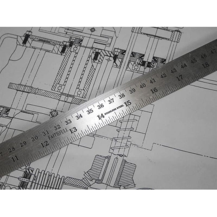 Faithfull Steel Rule 600mm / 24in x 25mm Faithfull - Town Tools