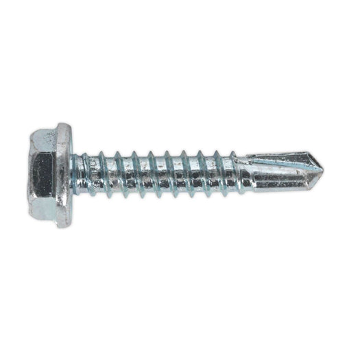 Sealey Self Drilling Screw 4.8 x 25mm Hex Head Zinc Pack of 100 SDHX4825 Sealey - Town Tools 