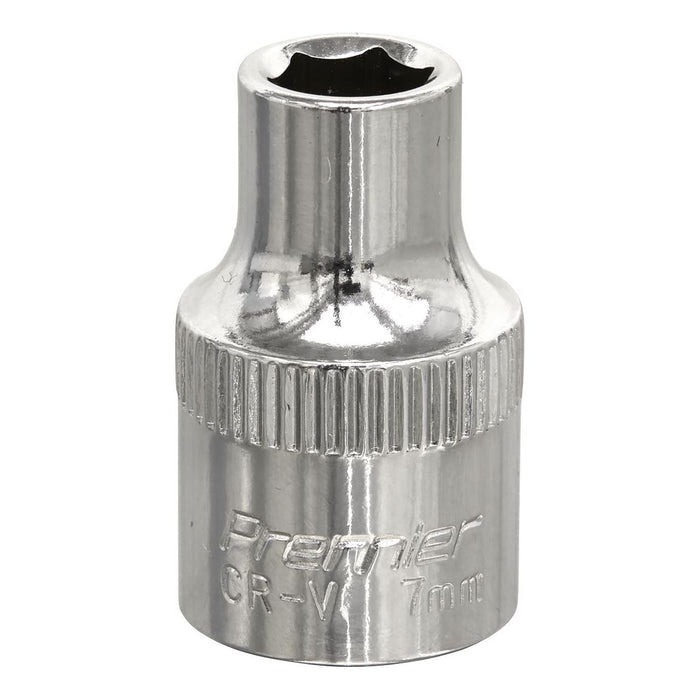 Sealey WallDrive Socket 7mm 3/8"Sq Drive Fully Polished SP3807 Sealey - Town Tools 