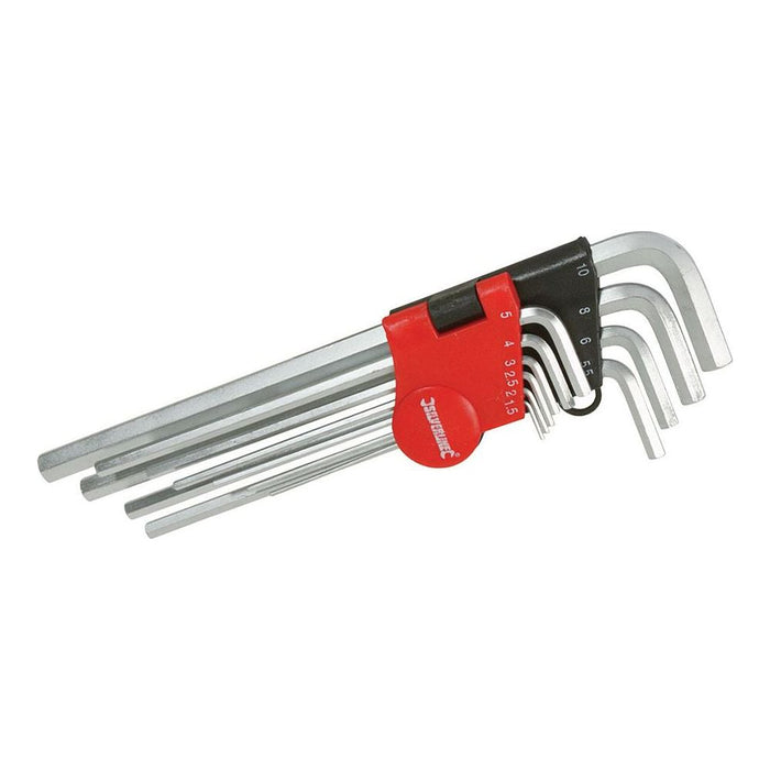 Silverline Expert Hex Key Metric Set 10pce 1.5 - 10mm Silverline - Town Tools 