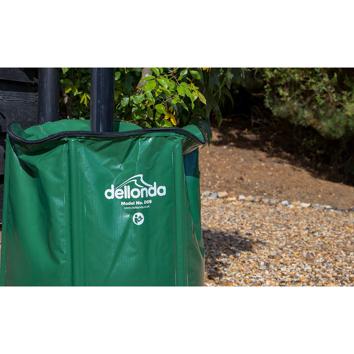 Dellonda Collapsible PVC Garden Water Butt with Zipped Lid & Drain Tap 250L