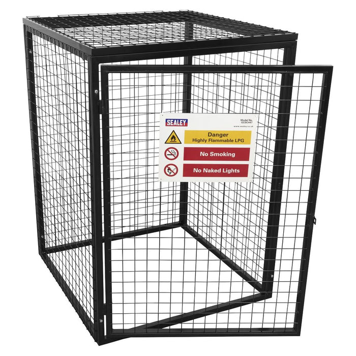 Sealey Safety Cage 4 x 47kg Gas Cylinders GCSC447 Sealey - Town Tools 