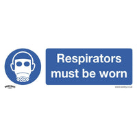 Sealey Mandatory Safety Sign Respirators Must Be Worn Rigid Plastic SS56P1