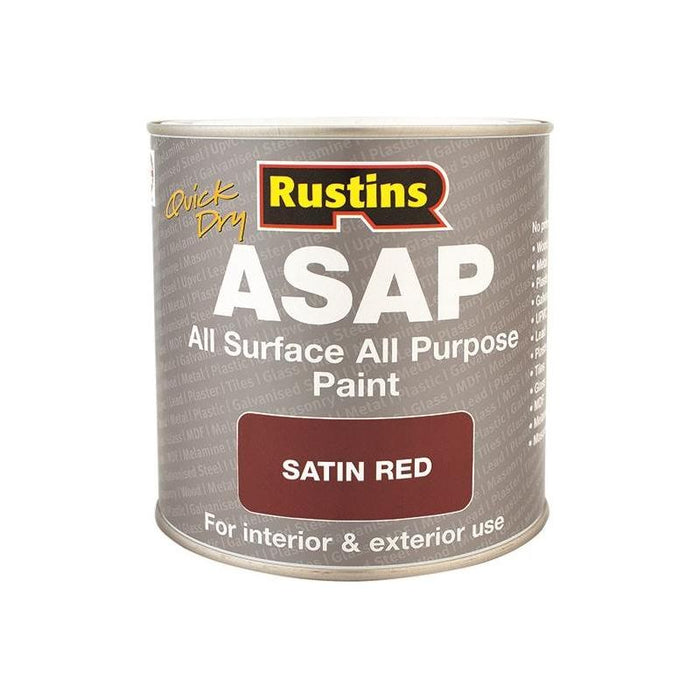 Rustins ASAP Paint Red 500ml Rustins - Town Tools