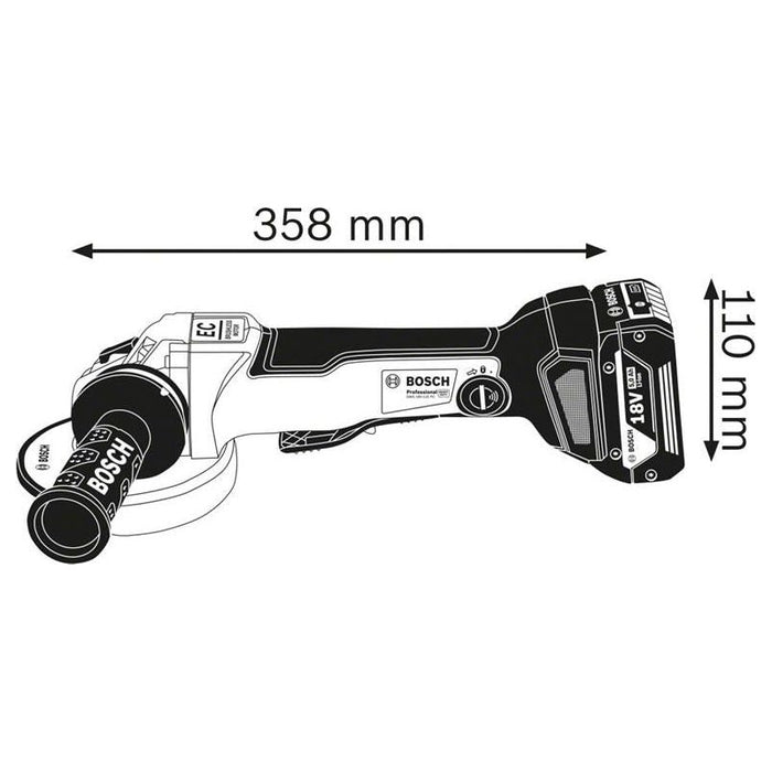 Bosch GWS 18V-10 PC Professional Angle Grinder 125mm 18V Bare Unit Bosch - Town Tools