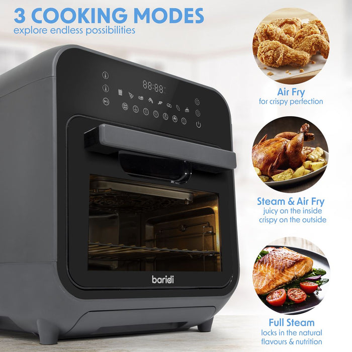 Baridi Steam Air Fryer Oven 15L Capacity DH171