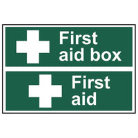 Scan First Aid Box / First Aid - PVC Signs 300 x 100mm
