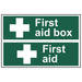 Scan First Aid Box / First Aid - PVC Signs 300 x 100mm Scan - Town Tools
