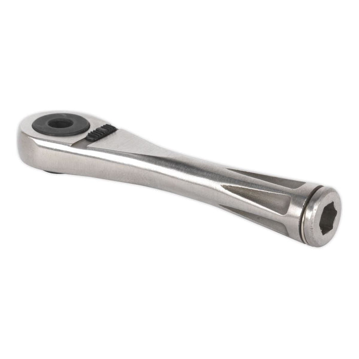 Sealey Bit Driver Ratchet Micro 1/4"Hex Stainless Steel AK6962 Sealey - Town Tools 