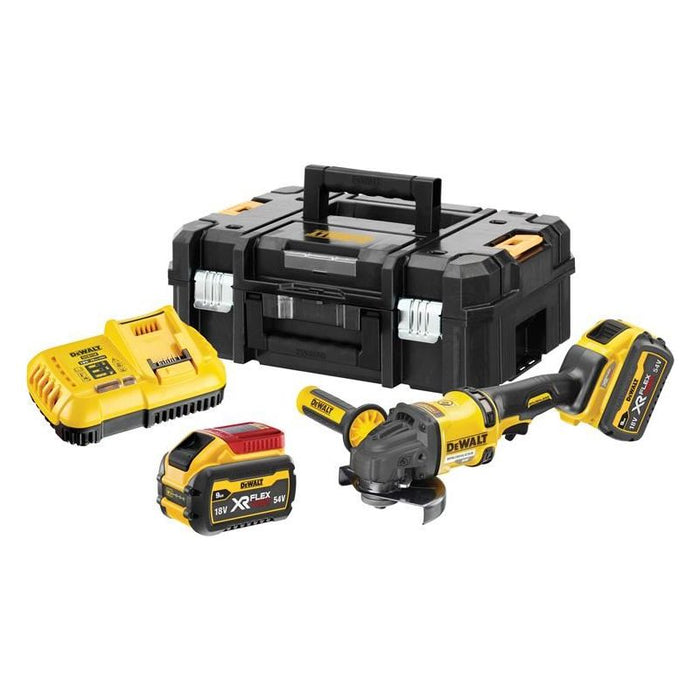 Dewalt Power Tools DCG418X2 XR FlexVolt Grinder 125mm 54V 2 x 3.0Ah Li-ion DeWALT Power Tools - Town Tools