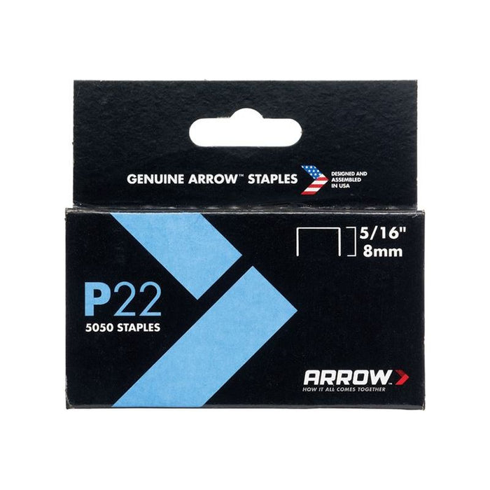 Arrow P22 Staples 8mm ( 5/16in) (Box 5050) Arrow - Town Tools