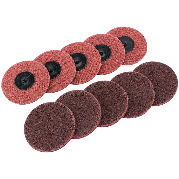 Draper Polycarbide Abrasive Pads, 75mm, Medium (Pack of 10) 75627 Draper - Town Tools 