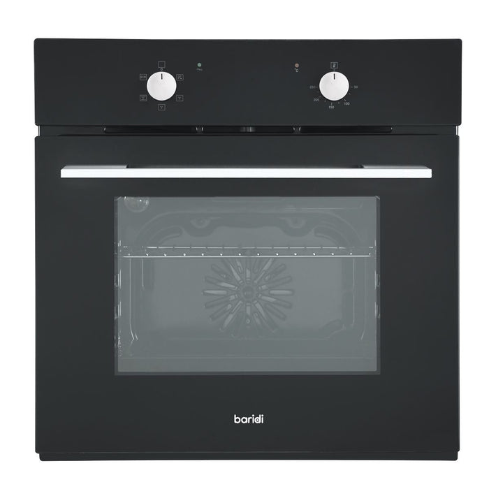 Baridi Integrated Fan-Assisted Electric Oven 60cm 55L Capacity - Black