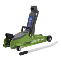 Sealey Low Profile Short Chassis Trolley Jack 2 Tonne - Green 1020LEHV
