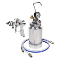 Sealey HVLP Pressure Pot System with Spray Gun & Hoses 1.7mm Set-Up HVLP-79/P