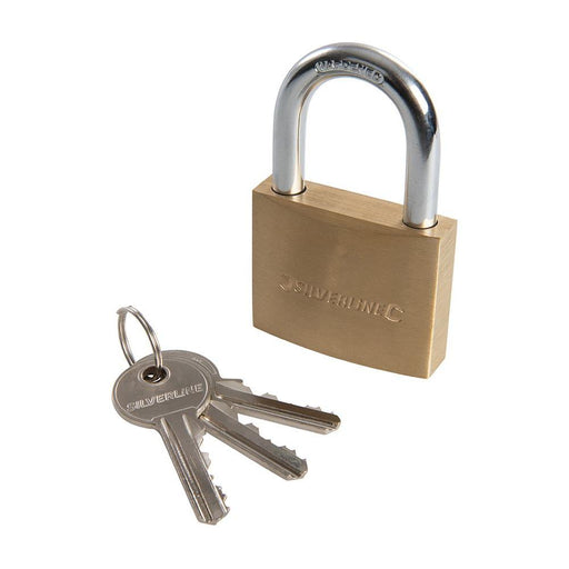 Silverline Brass Padlock 50mm Silverline - Town Tools 