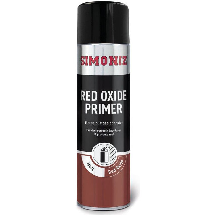 Simoniz Red Oxide Primer Acrylic Aerosol Auto Car Spray Paint 500ml SIMP13D Simoniz - Town Tools 