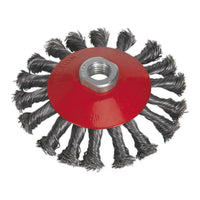 Sealey Conical Wire Brush115mm M14 x 2mm CWB115