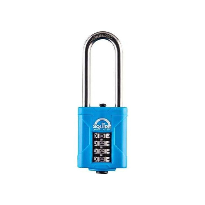 Squire CP50S25 Heavy-Duty Rustproof Marine Combi Padlock 50mm Long Shackle 63mm Boxed Squire - Town Tools