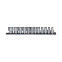 Teng Tools 1/4" Socket Clip Rail Set 6 pt 12 Pieces