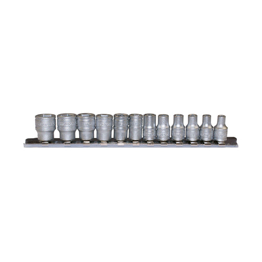 Teng Tools 1/4" Socket Clip Rail Set 6 pt 12 Pieces Teng Tools - Town Tools 