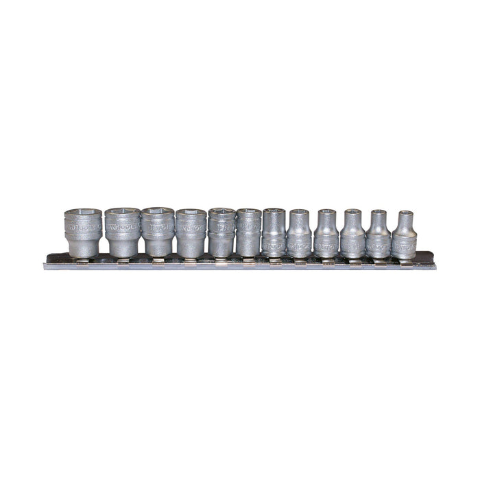Teng Tools 1/4" Socket Clip Rail Set 6 pt 12 Pieces Teng Tools - Town Tools 
