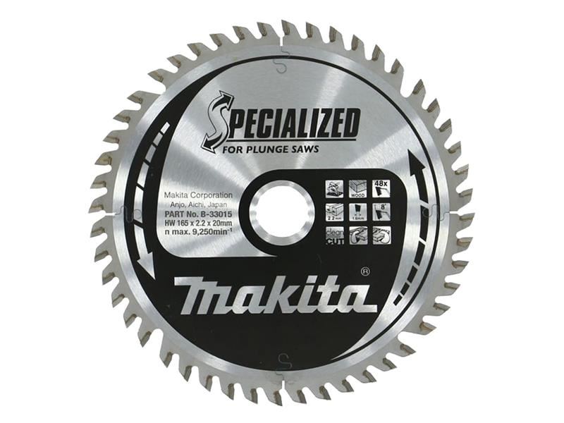 Makita B-33015 Specialized for Plunge Saws Blade 165 x 20mm x 48T Makita - Town Tools