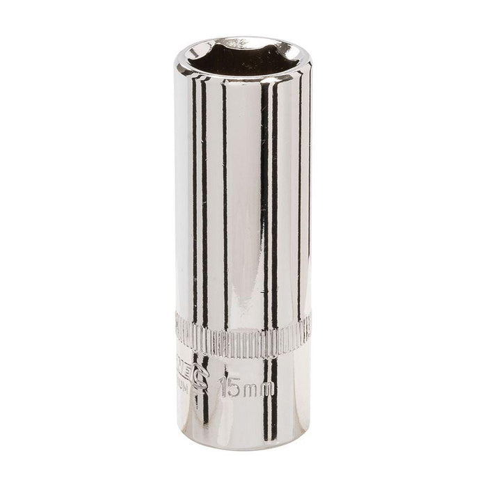 Silverline Deep Socket 3/8" Drive 6pt Metric 15mm Silverline - Town Tools 
