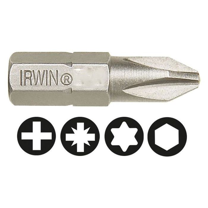 Irwin® Phillips Insert Bits PH2 25mm (Pack 10) IRWIN® - Town Tools
