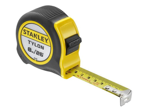 STANLEY Hand Tools Tylon Pocket Tape 8m/26ft (Width 25mm) Loose STANLEY� Hand Tools - Town Tools