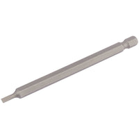 Draper Plain Slot Insert Bit, 3mm, 1/4" Hex, 100mm Long (Pack of 1) 64341