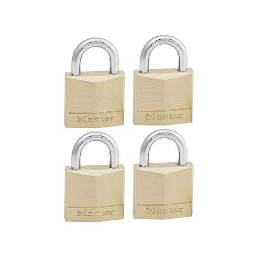 Master Lock Solid Brass 30mm Padlock 4-Pin - Keyed Alike x 4 Master Lock - Town Tools