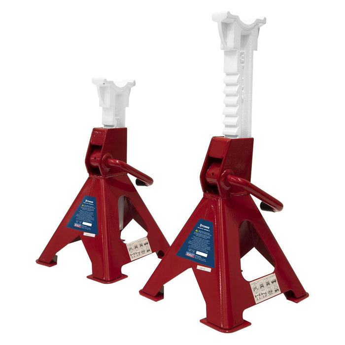 Sealey AXLe Stands (Pair) 3 Tonne Capacity per Stand Ratchet Type VS2003