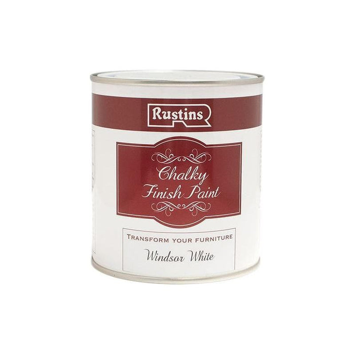 Rustins Chalky Finish Paint Windsor White 500ml Rustins - Town Tools