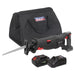 Sealey Brushless Reciprocating Saw 20V 4Ah SV20 Series Kit CP20VRSXKIT1 Sealey - Town Tools 