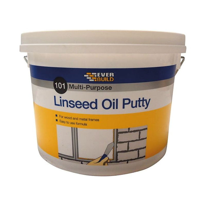 Everbuild Sika 101 Multi-Purpose Linseed Oil Putty Natural 5kg Everbuild Sika - Town Tools