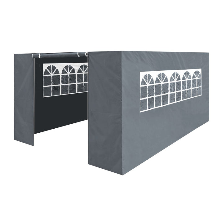 Dellonda Side Walls/Doors/Windows for Gazebo/Marquee Fits 3 x 4.5m Models - Grey