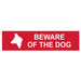 Scan Beware Of The Dog - PVC Sign 200 x 50mm Scan - Town Tools