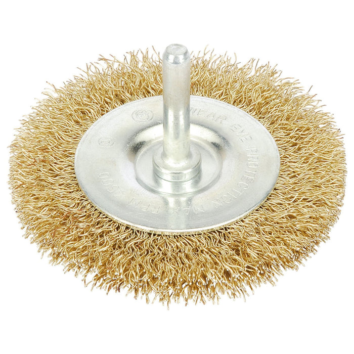 Draper Brassed Steel Crimped Wire Wheel Brush, 75mm 41429 Draper - Town Tools 