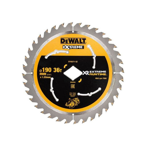 Dewalt Power Tools Extreme Runtime FlexVolt Circular Saw Blade 190mm x Diamond x 36T DeWALT Power Tools - Town Tools